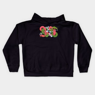 dancing dragons Kids Hoodie